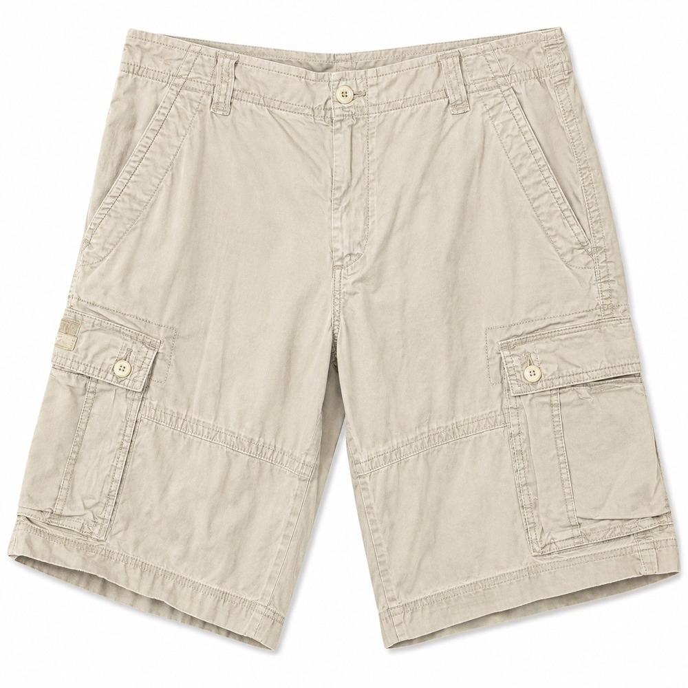 Vintage 90s Ralph Lauren Polo Jeans Co Men 36 Khaki Tan Cotton Cargo Shorts